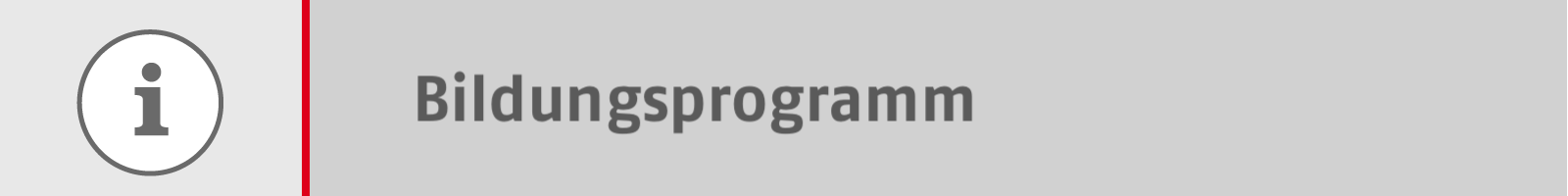 Seitentitel mit Text: Bildungsprogramm